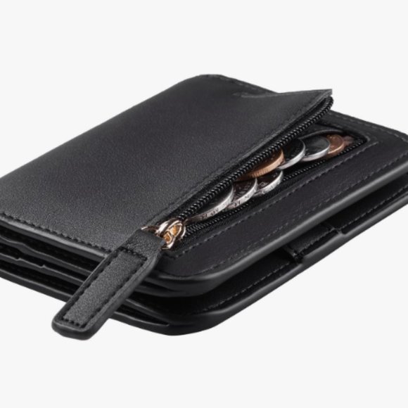 Womens Rfid Blocking Small Compact Bifold Luxury Genuine Leather Pocket Wallet - Picture 1 of 6